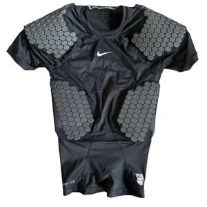 Mens Nike Pro Combat Black Football Dri Fit Padded Compression Size Small